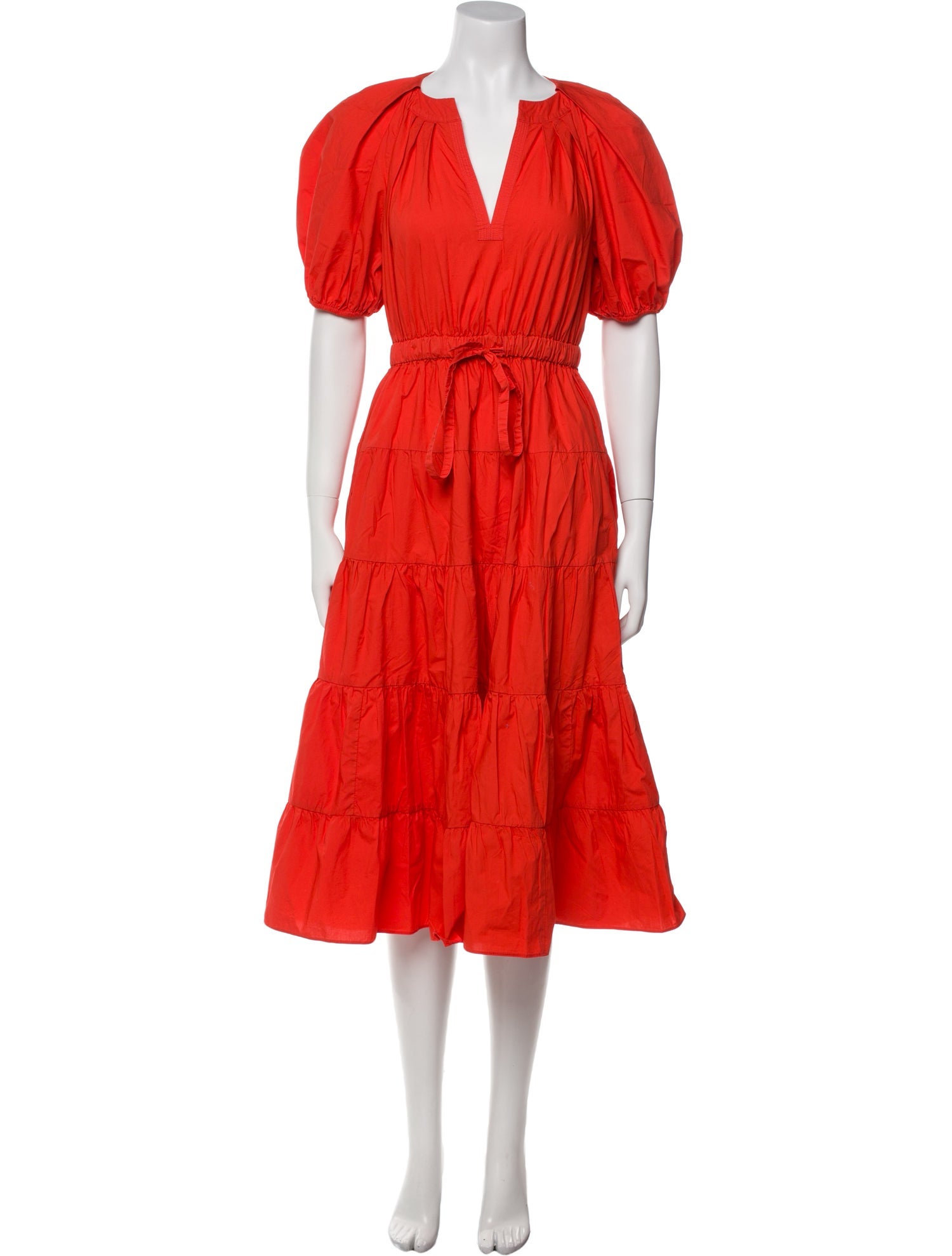 Ulla Johnson V-Neck Midi Length Dress