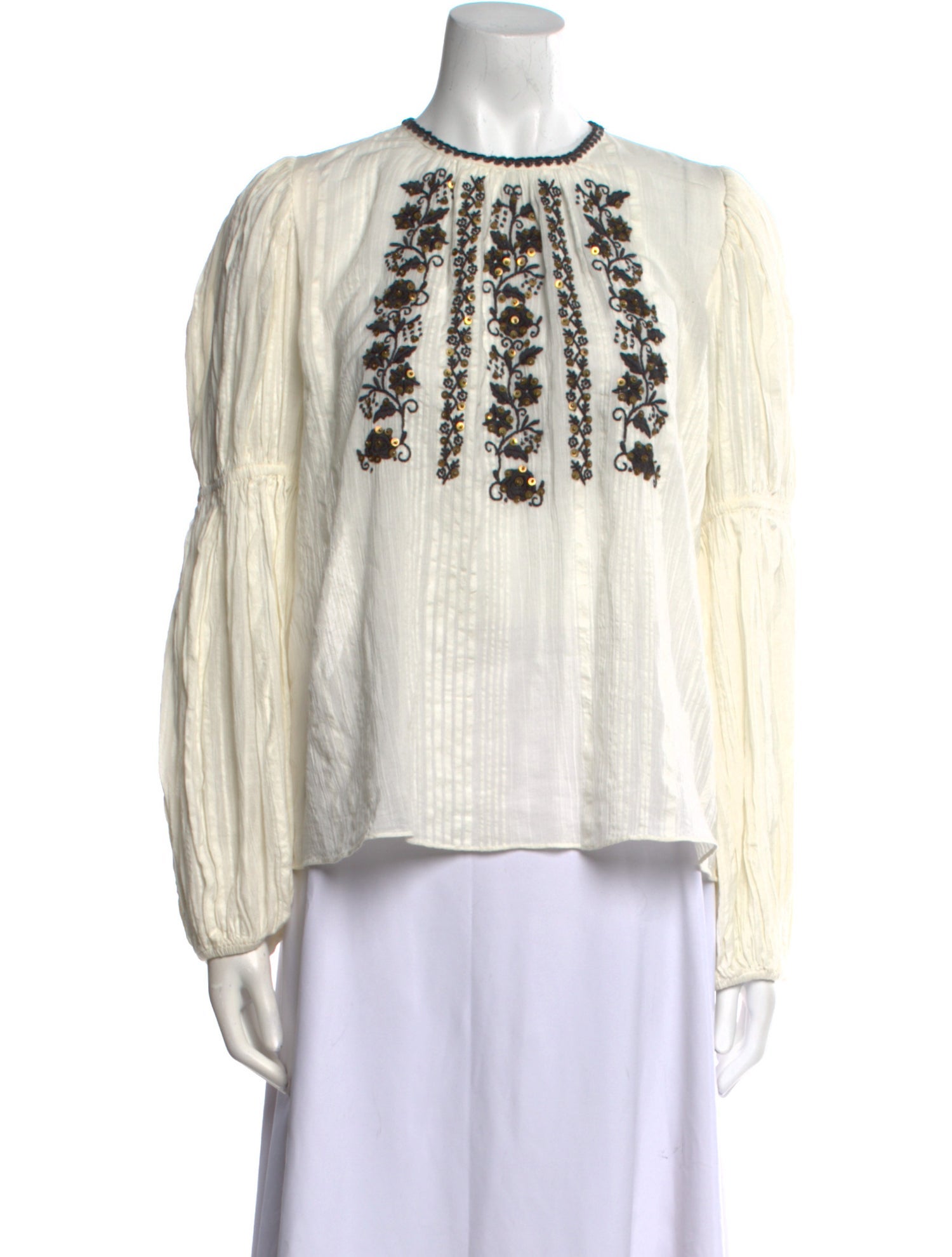 Ulla Johnson Patterned Crew Neck Blouse