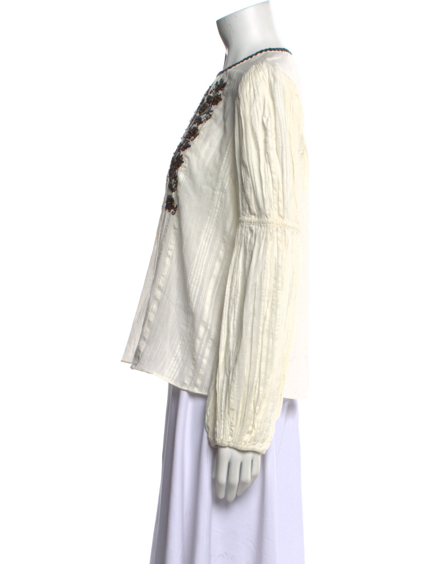 Ulla Johnson Patterned Crew Neck Blouse