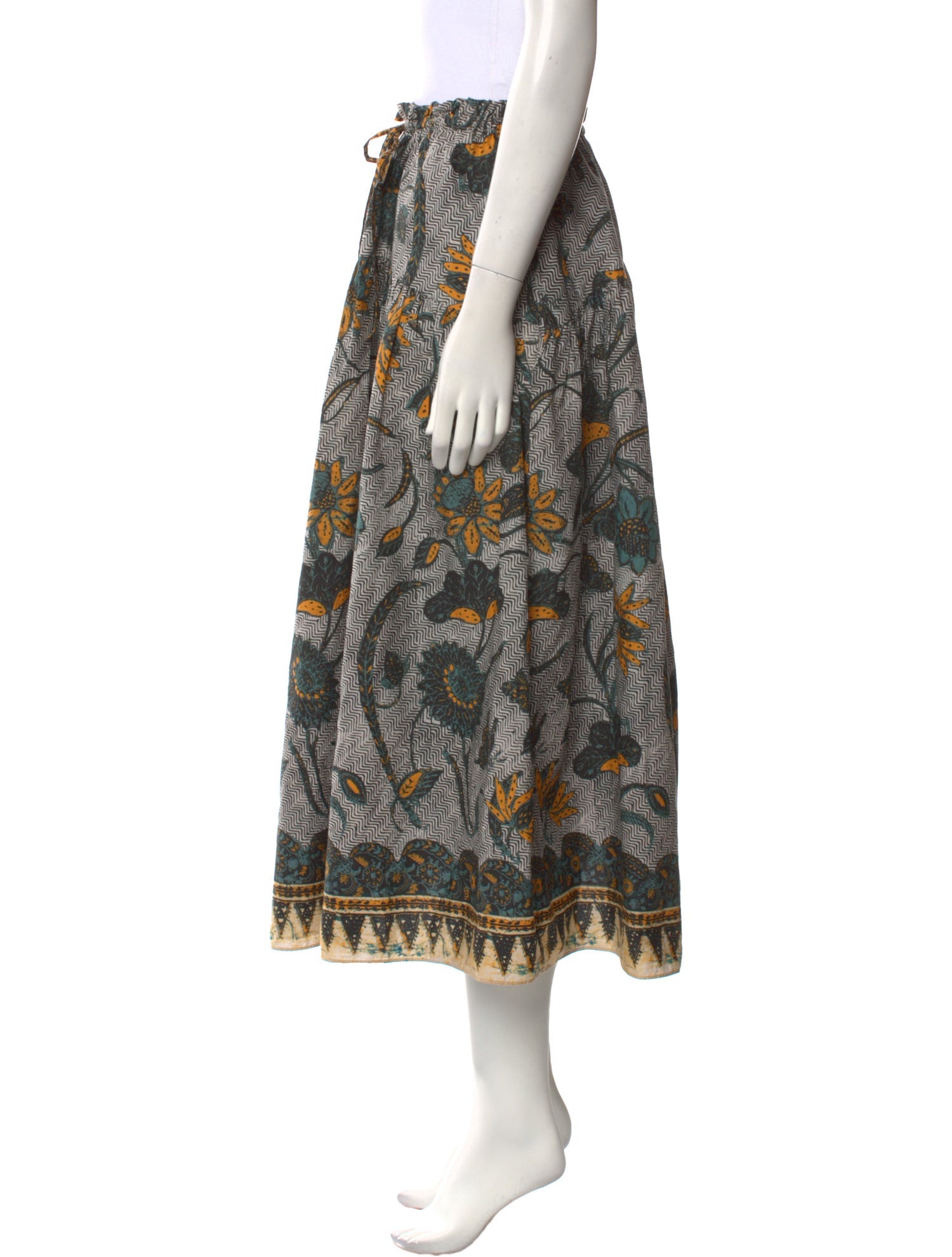 Ulla Johnson Printed Midi Length Skirt