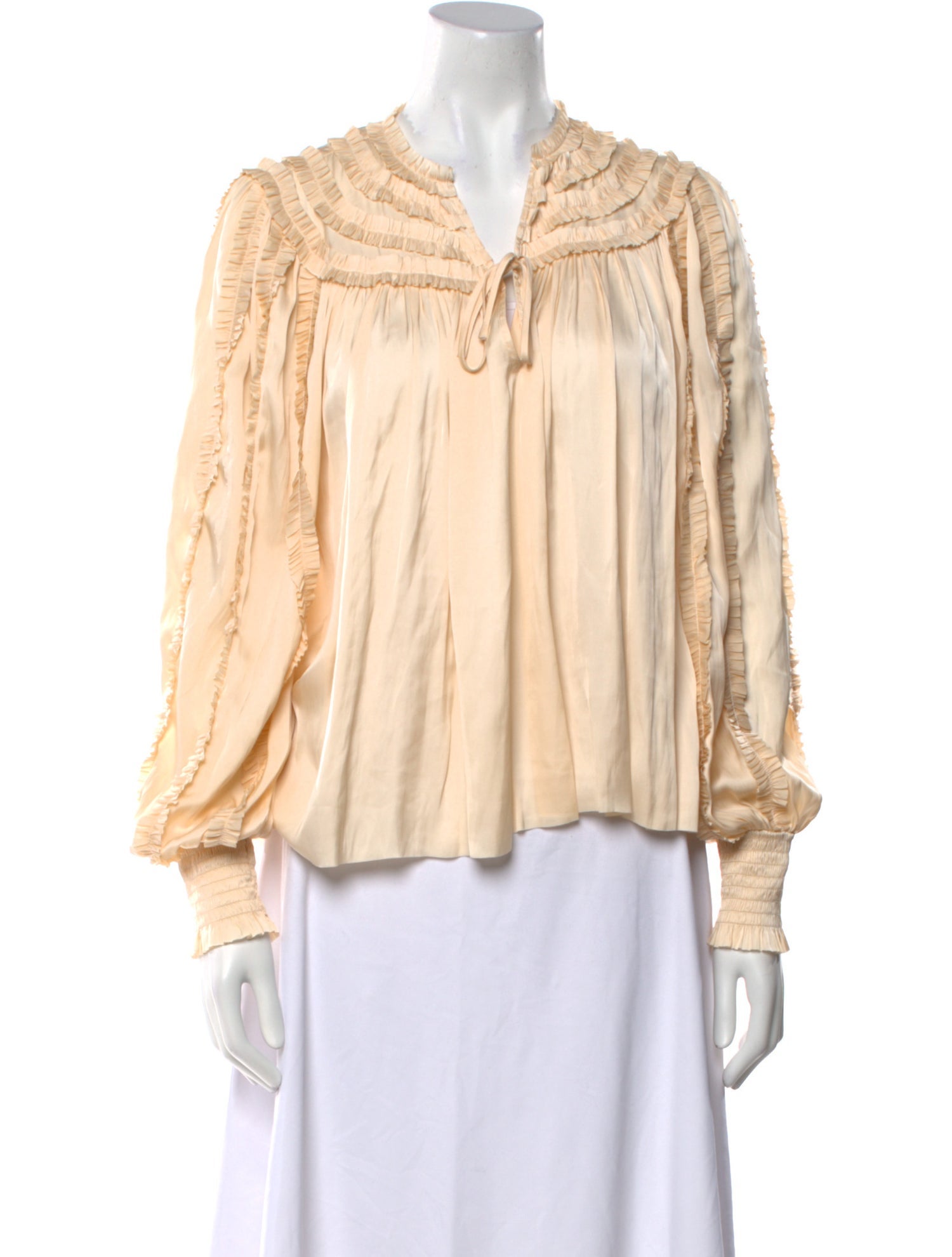 Ulla Johnson V-Neck Long Sleeve Blouse