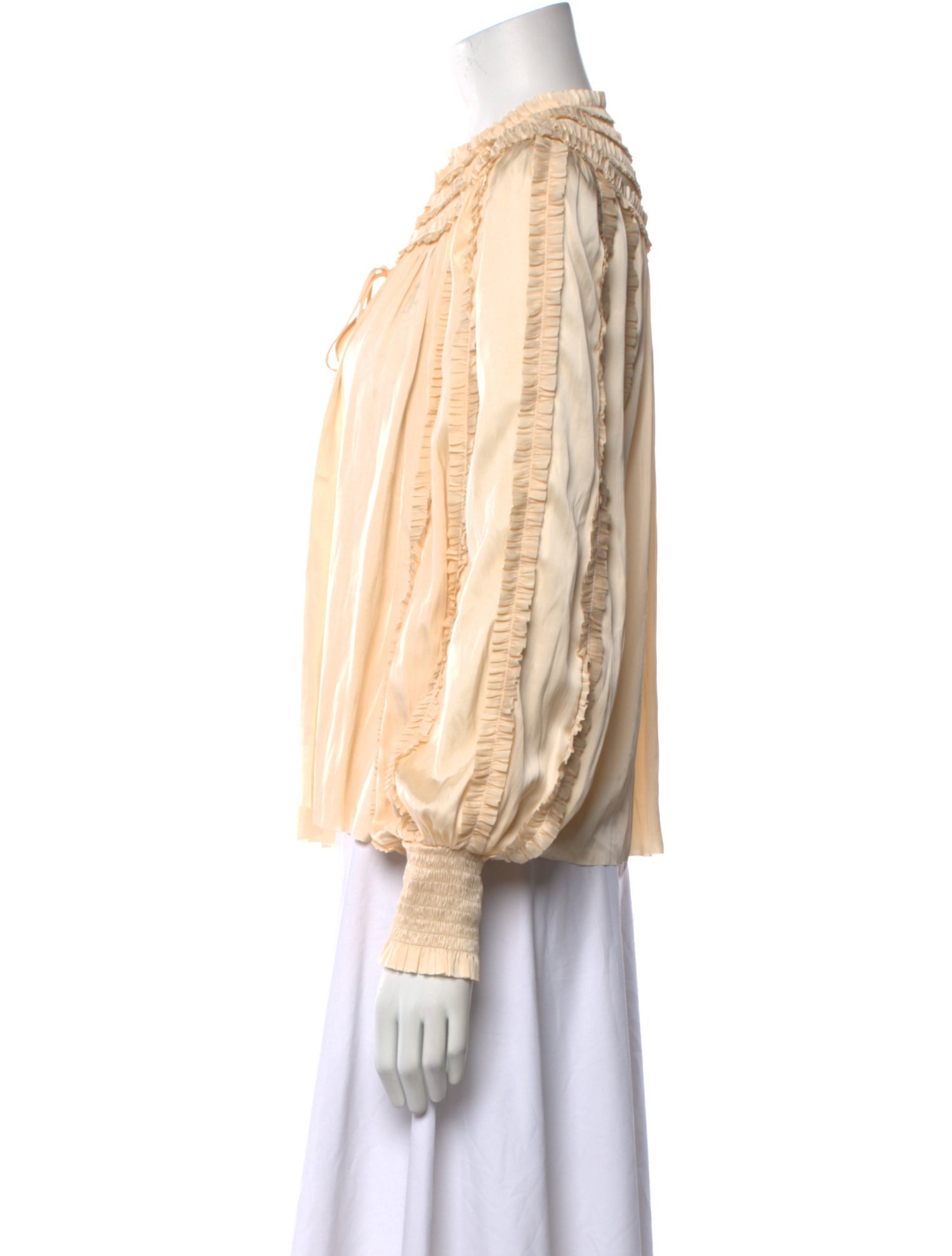 Ulla Johnson V-Neck Long Sleeve Blouse