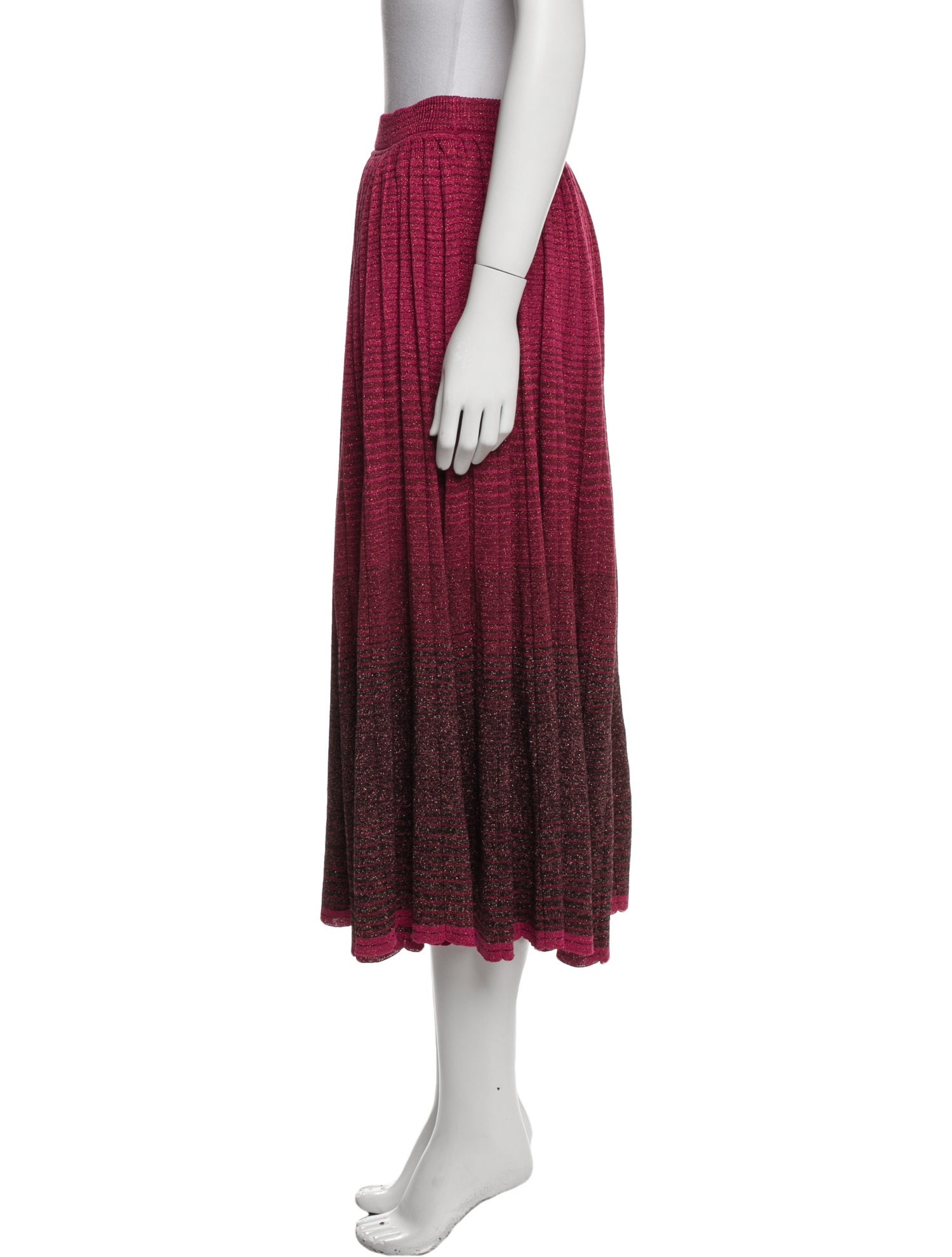 Ulla Johnson Colorblock Pattern Midi Length Skirt