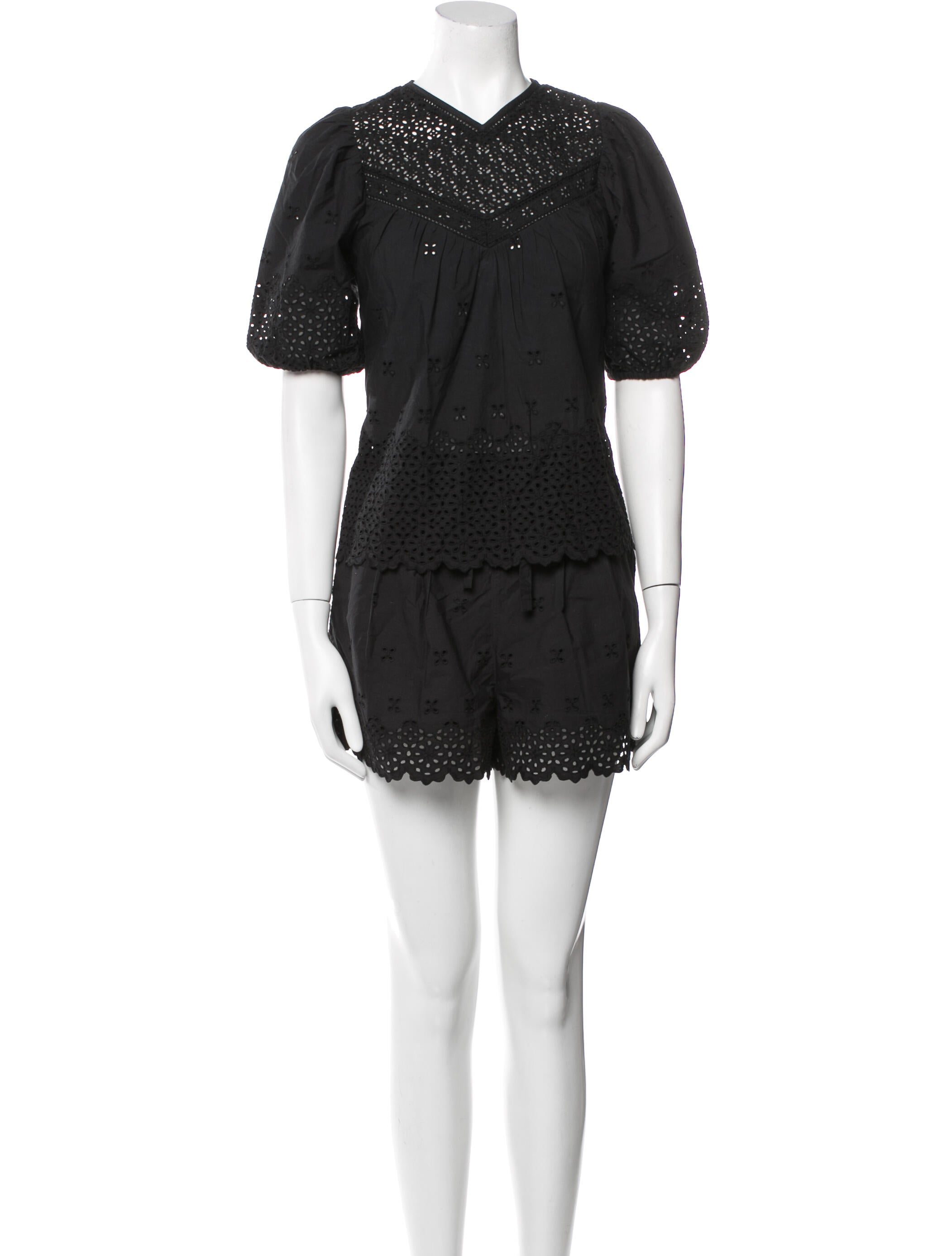 Ulla Johnson Eyelet Trim Short Set