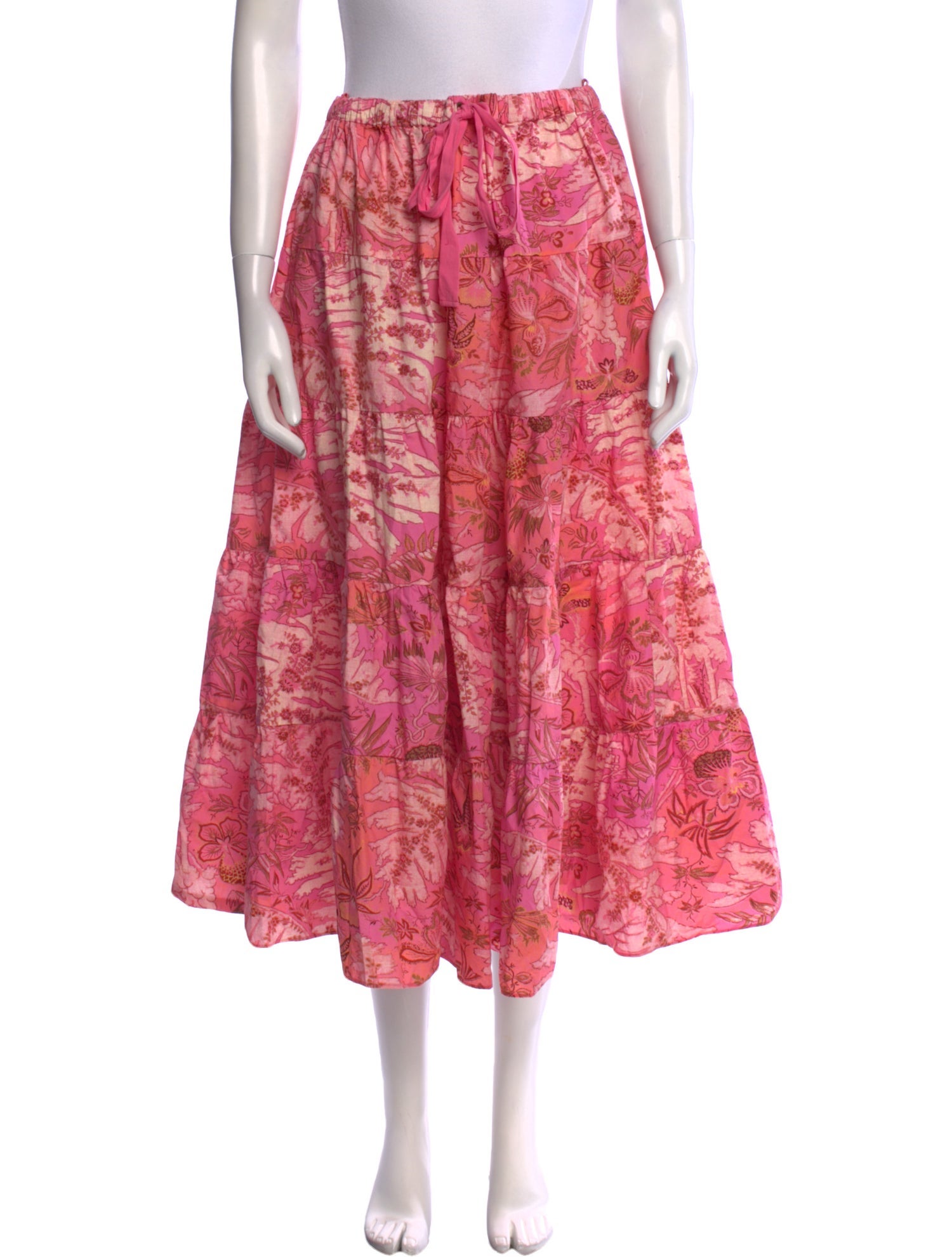 Ulla Johnson Floral Print Midi Length Skirt