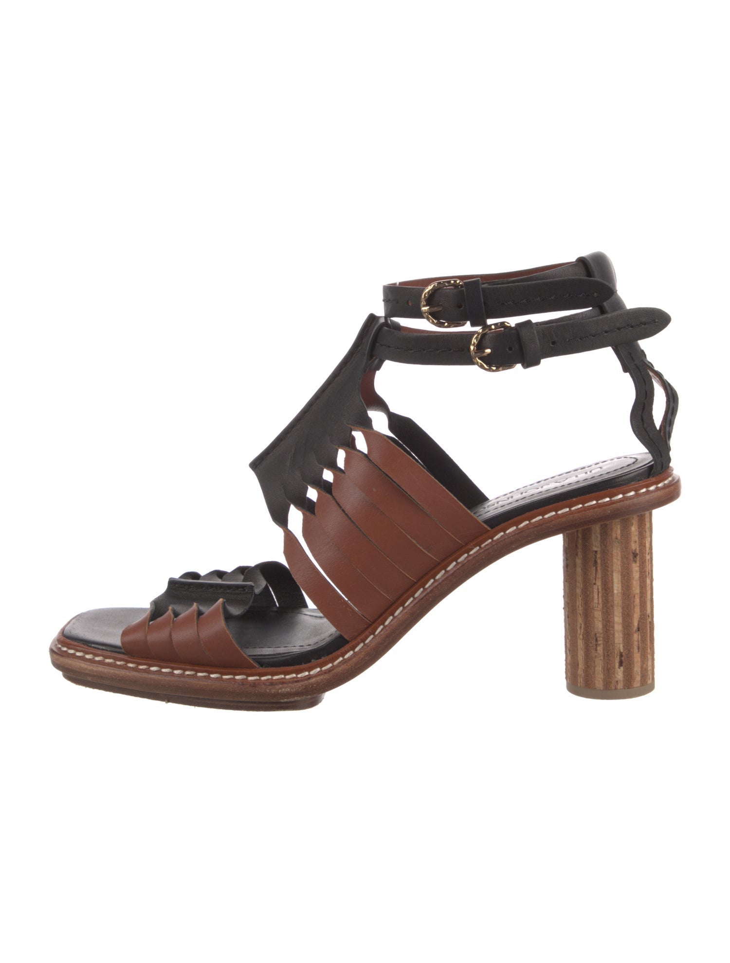 Ulla Johnson Leather Colorblock Pattern Sandals