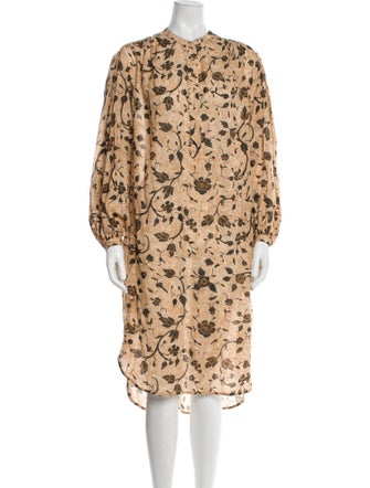 Ulla Johnson Floral Print Midi Length Dress