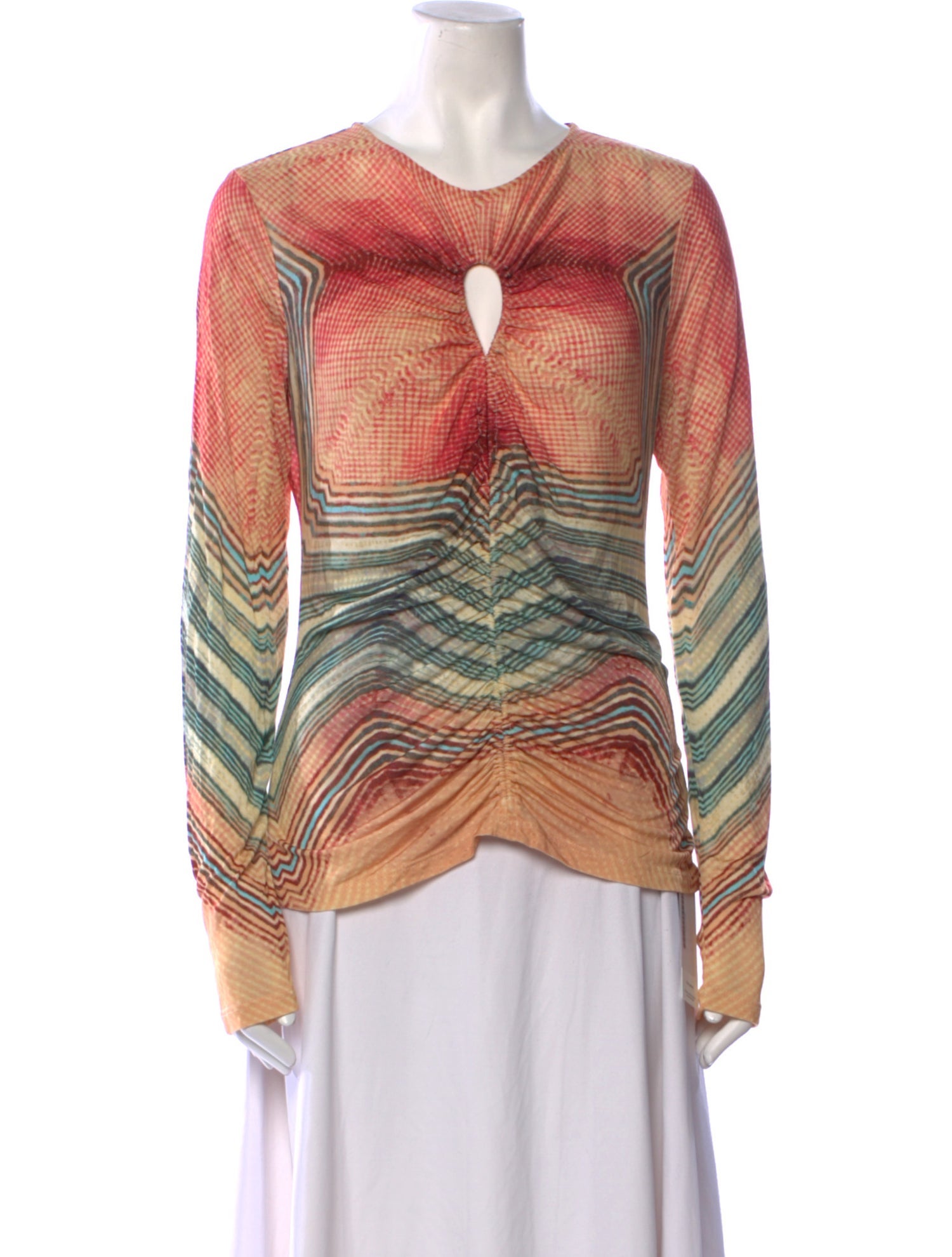 Ulla Johnson Printed V-Neck Blouse w/ Tags