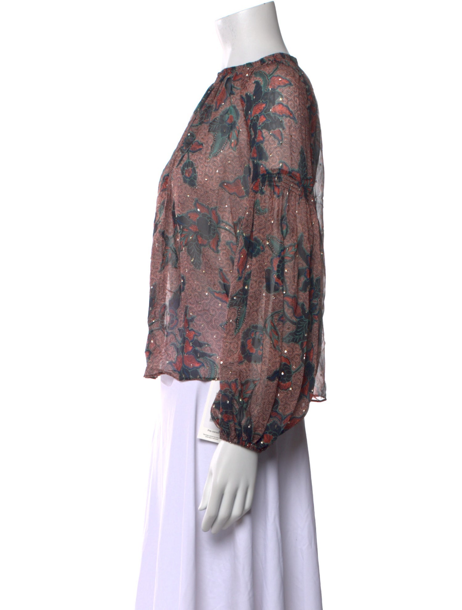 Ulla Johnson Silk Floral Print Blouse