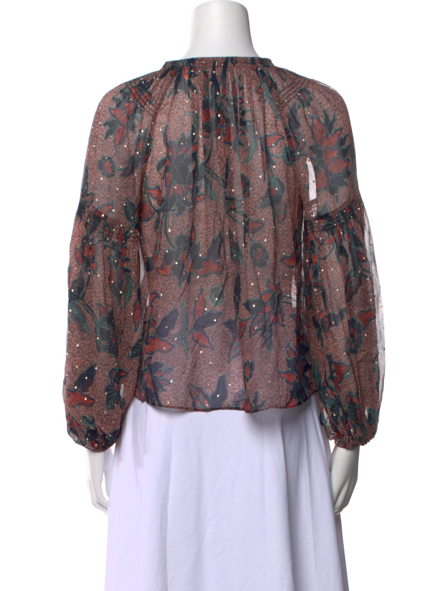 Ulla Johnson Silk Floral Print Blouse