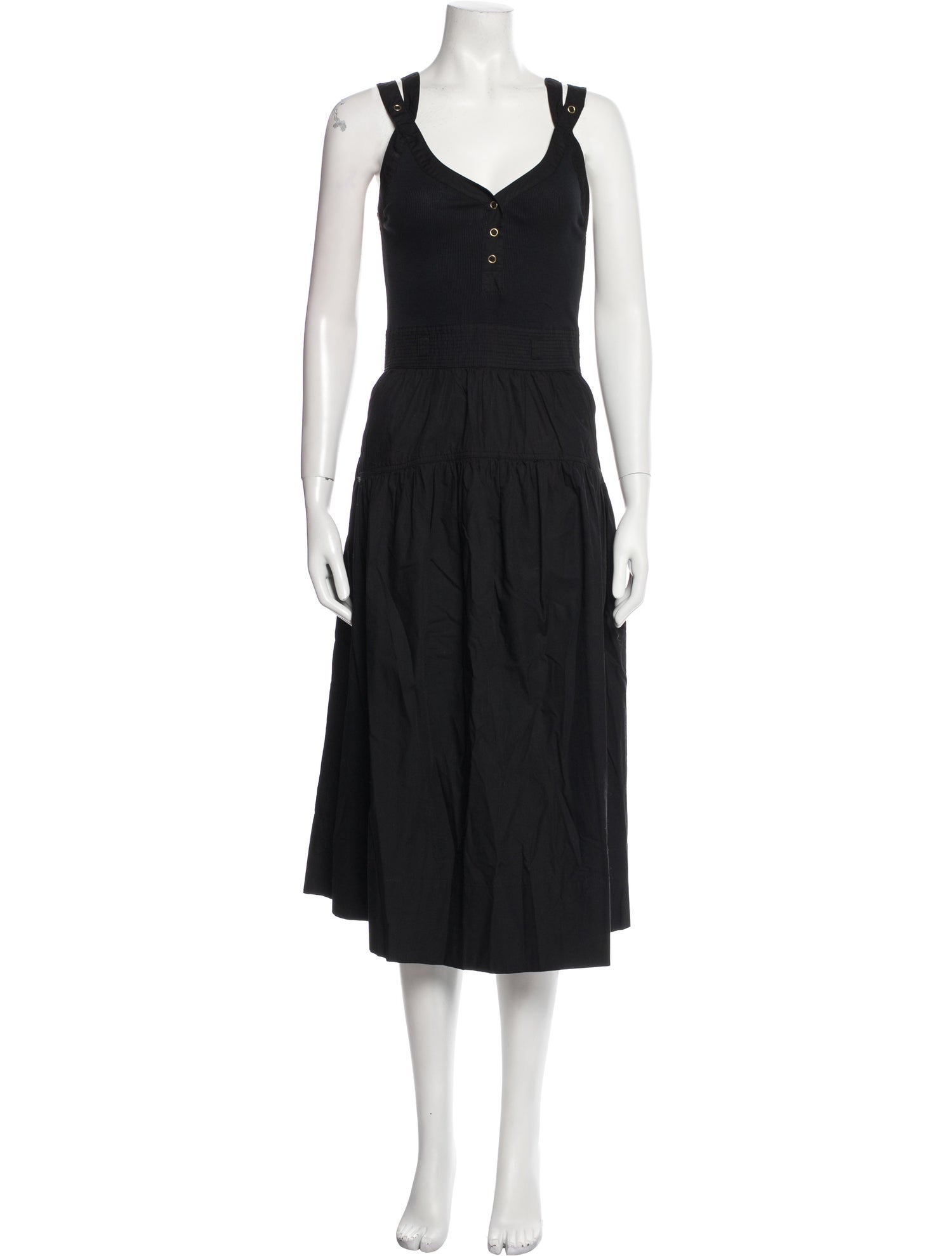 Ulla Johnson V-Neck Midi Length Dress