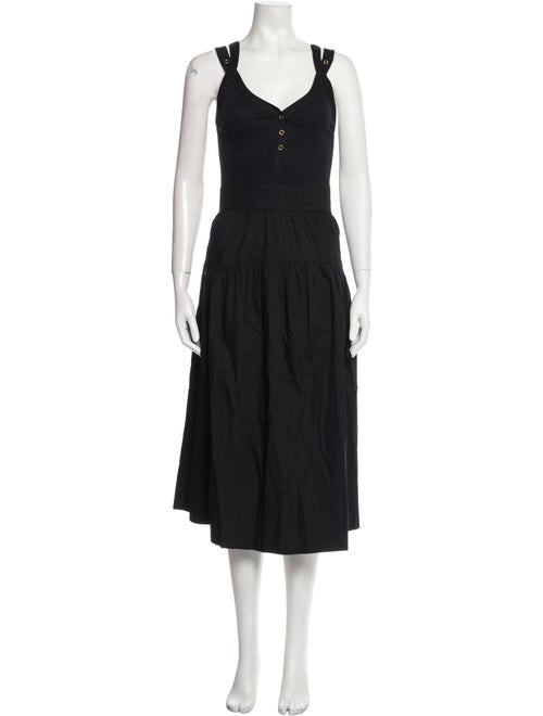Ulla Johnson V-Neck Midi Length Dress