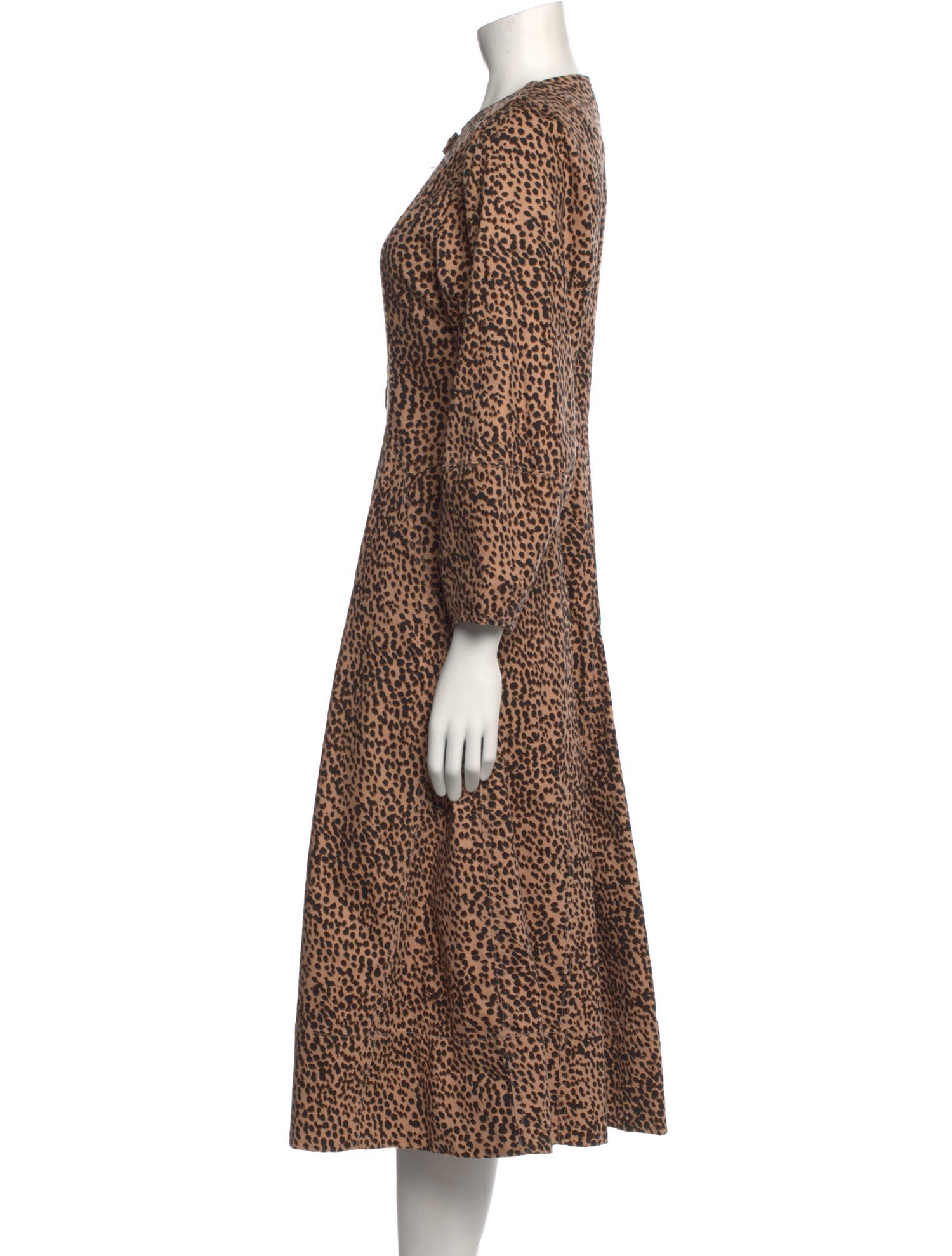 Ulla Johnson Animal Print Midi Length Dress