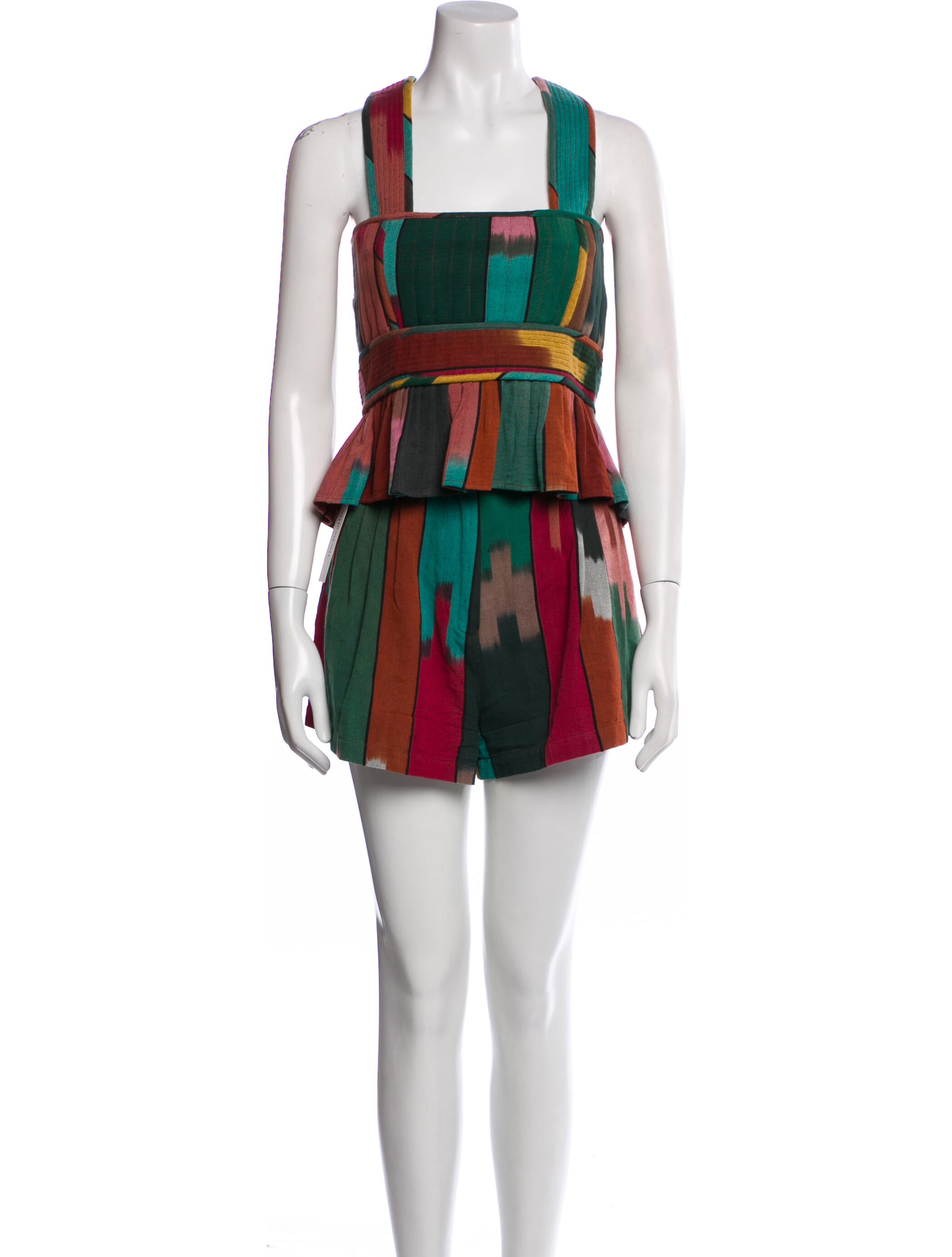 Ulla Johnson Colorblock Pattern Short Set