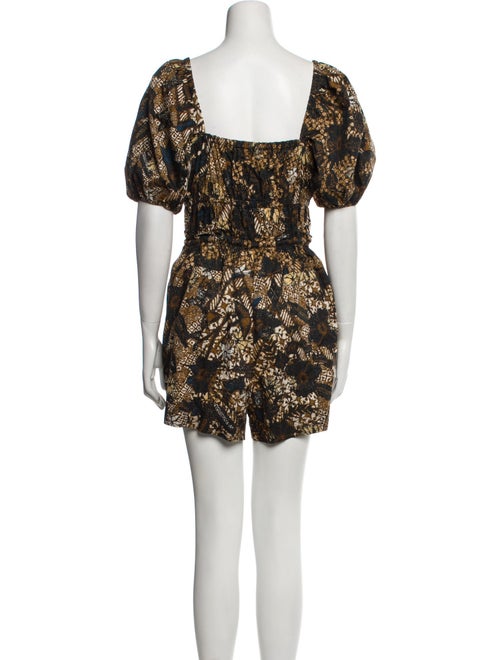 Ulla Johnson Printed Square Neckline Romper