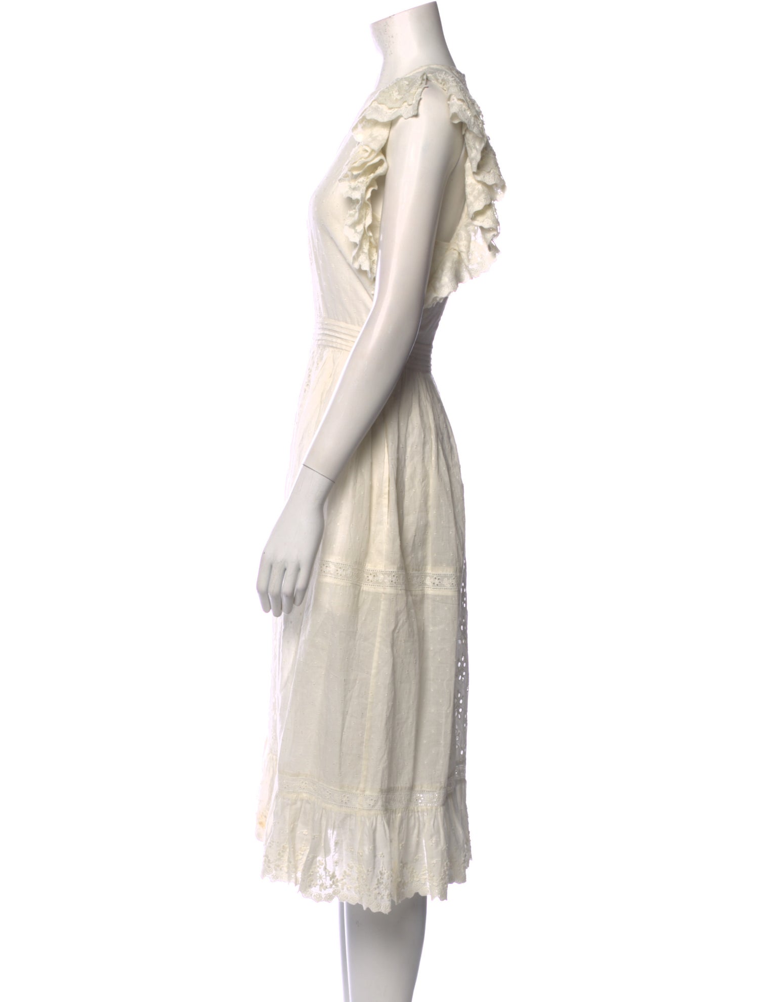 Ulla Johnson Bateau Neckline Midi Length Dress