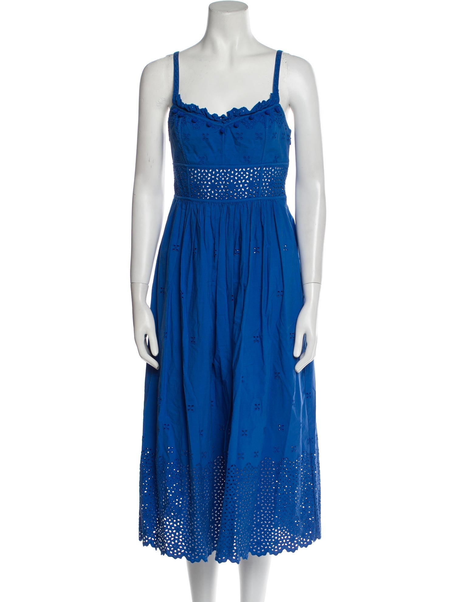 Ulla Johnson Square Neckline Midi Length Dress