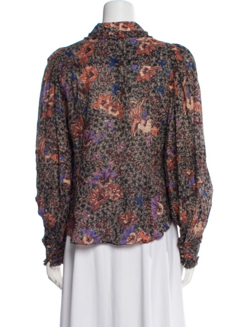 Ulla Johnson Floral Print Long Sleeve Button-Up Top