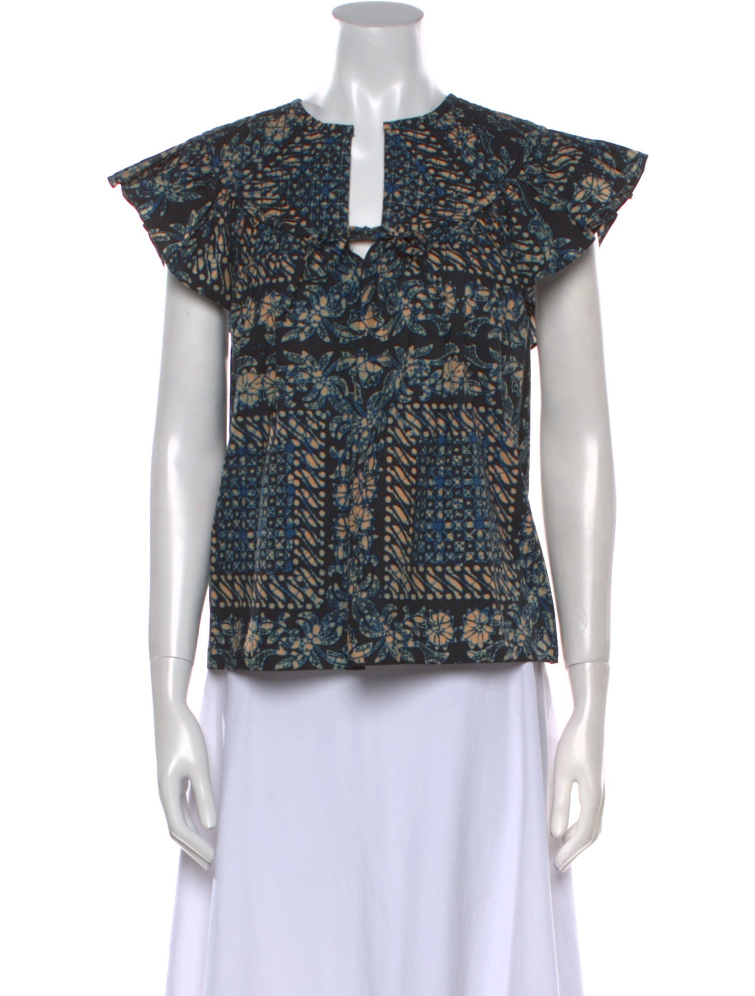 Ulla Johnson Printed V-Neck Blouse