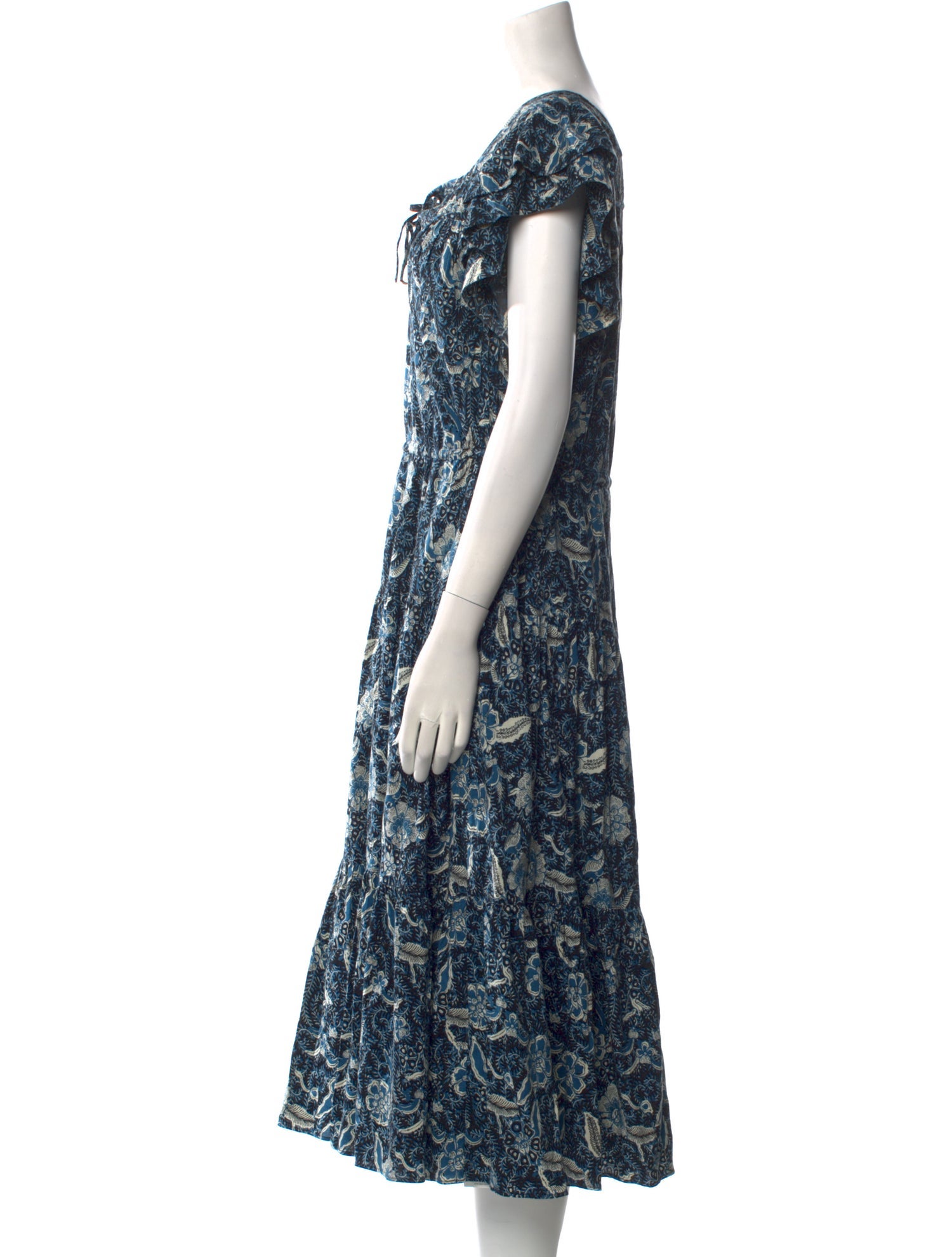 Ulla Johnson Floral Print Midi Length Dress