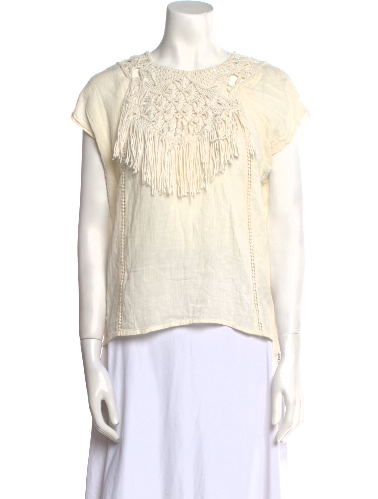 Ulla Johnson Crew Neck Short Sleeve Blouse