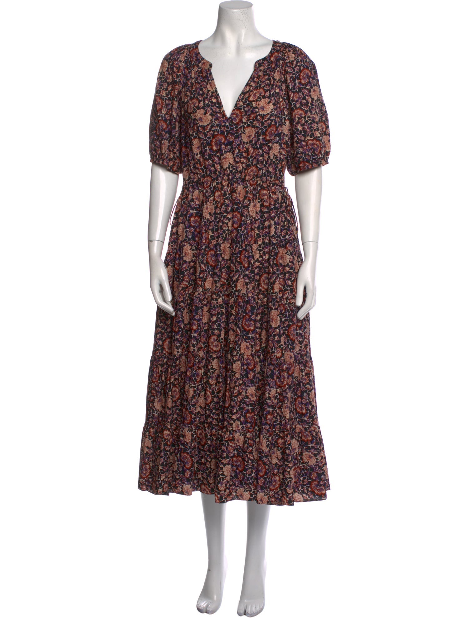 Ulla Johnson Floral Print Midi Length Dress