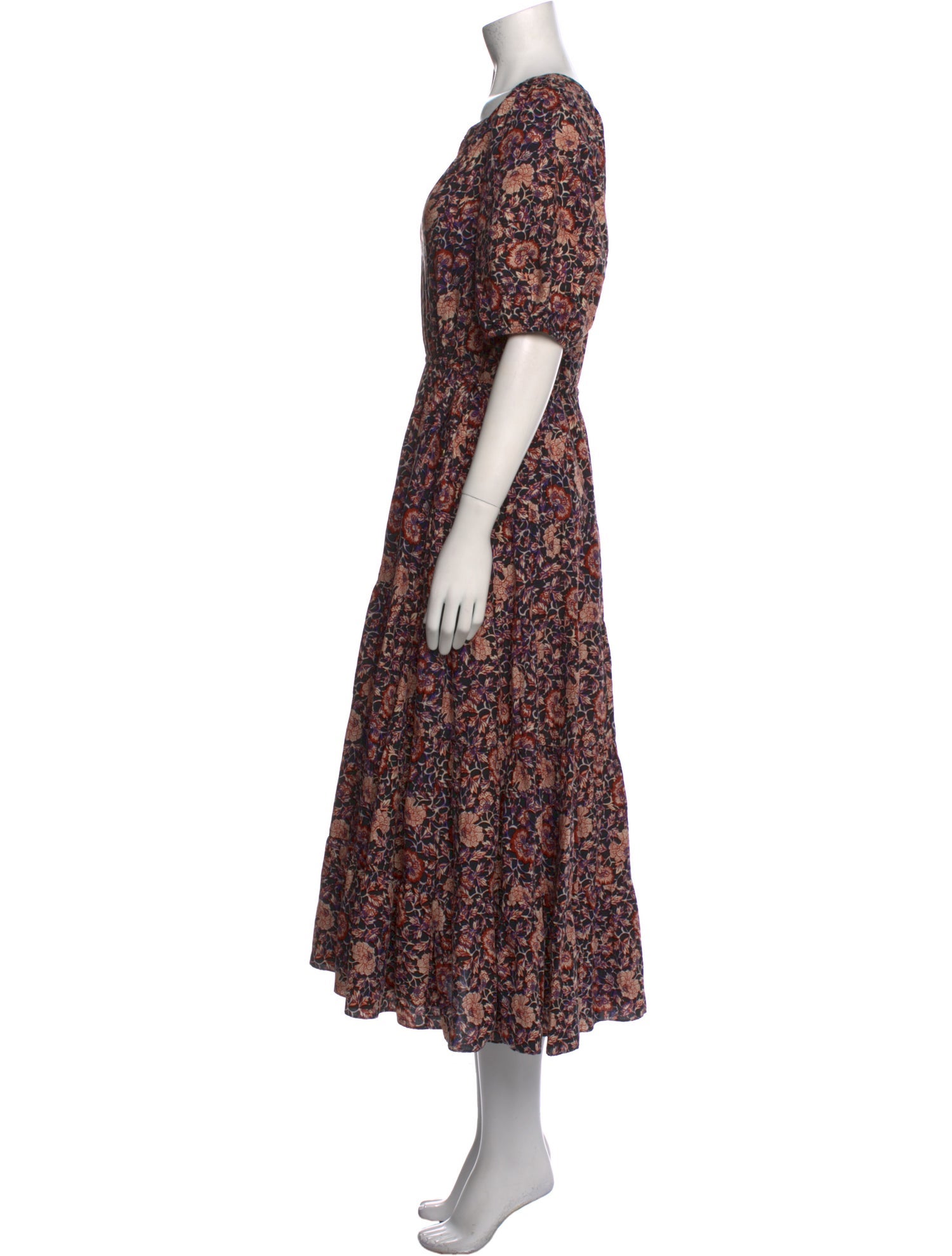 Ulla Johnson Floral Print Midi Length Dress