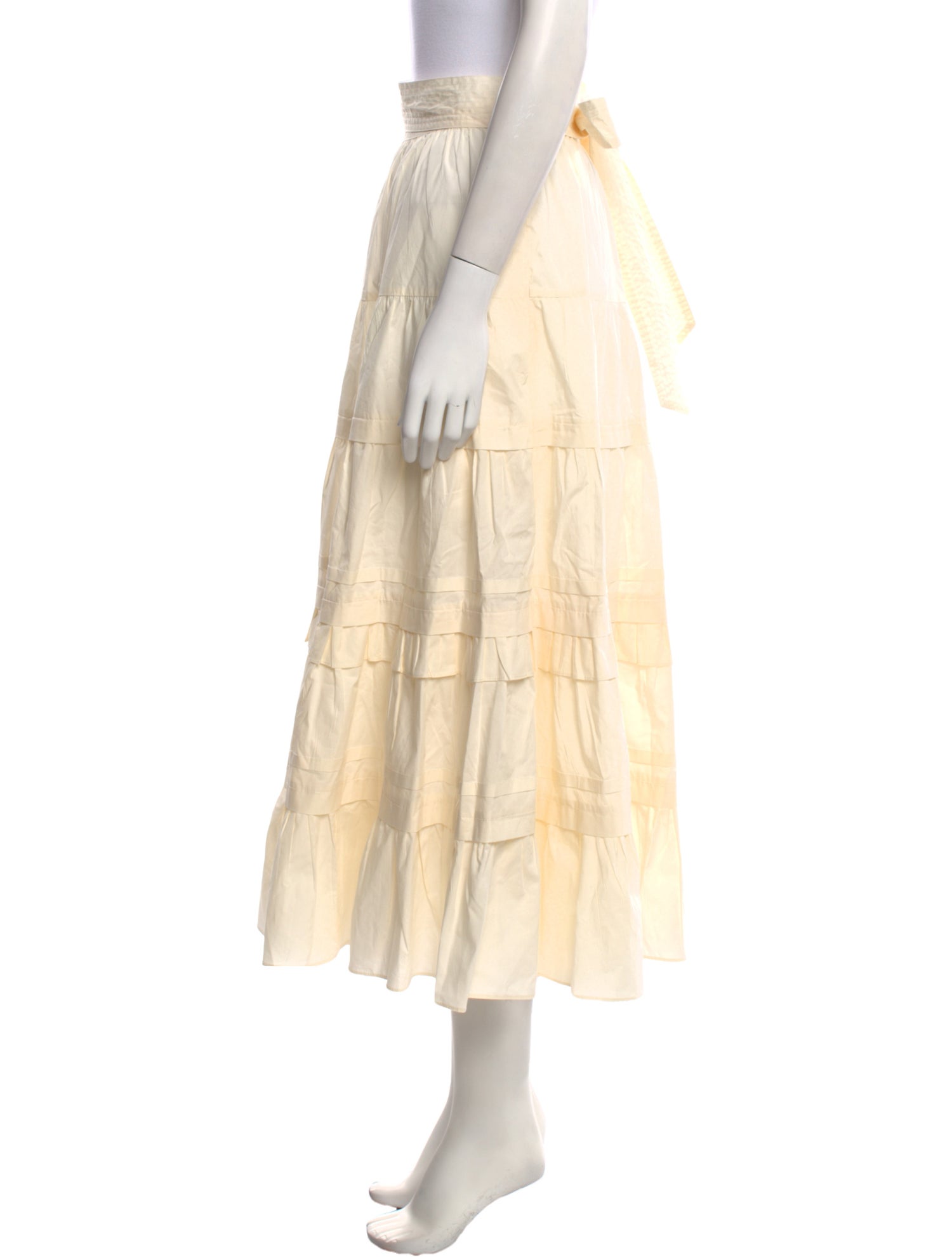 Ulla Johnson Pleated Accents Midi Length Skirt