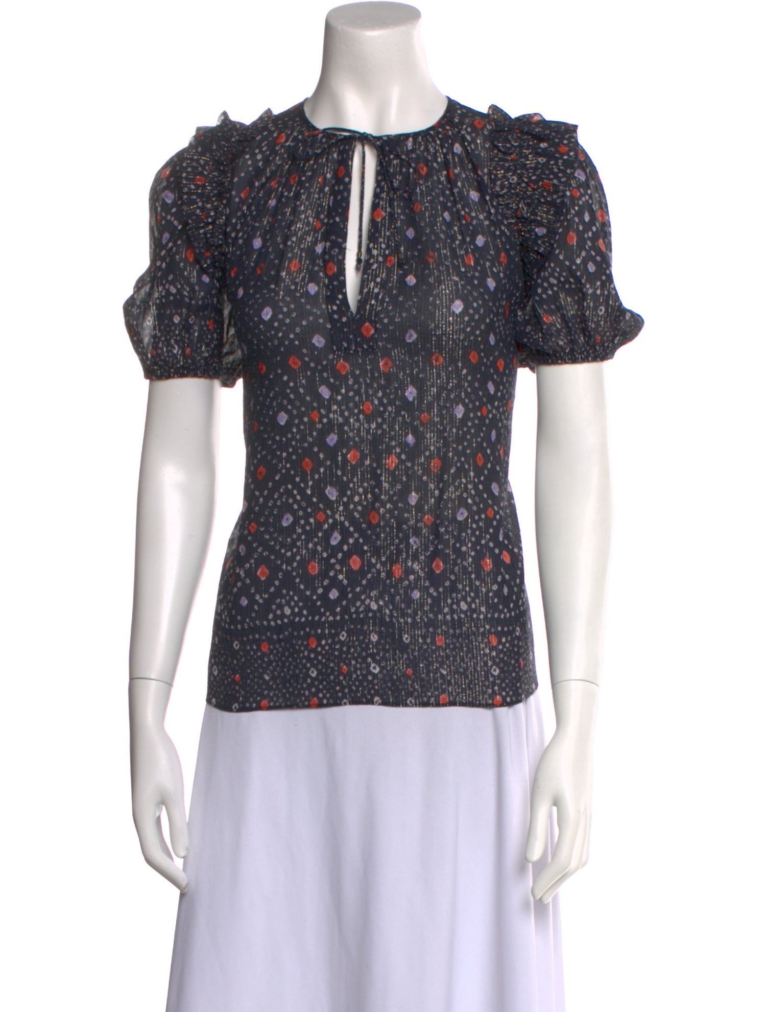 Ulla Johnson Printed Crew Neck Blouse