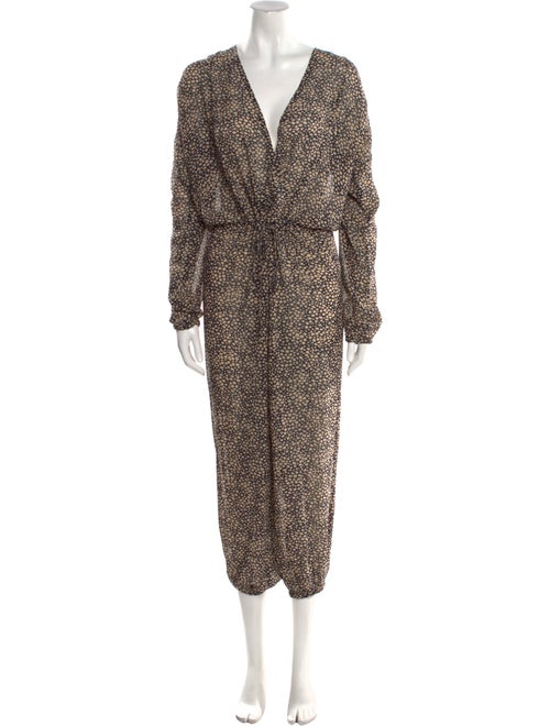 Ulla Johnson Silk Animal Print Jumpsuit