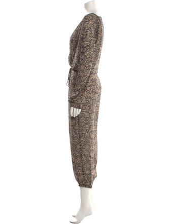 Ulla Johnson Silk Animal Print Jumpsuit