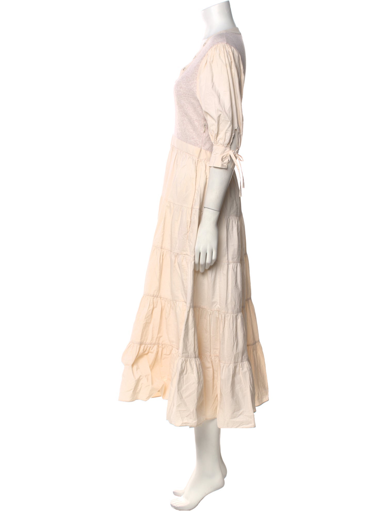 Ulla Johnson V-Neck Midi Length Dress