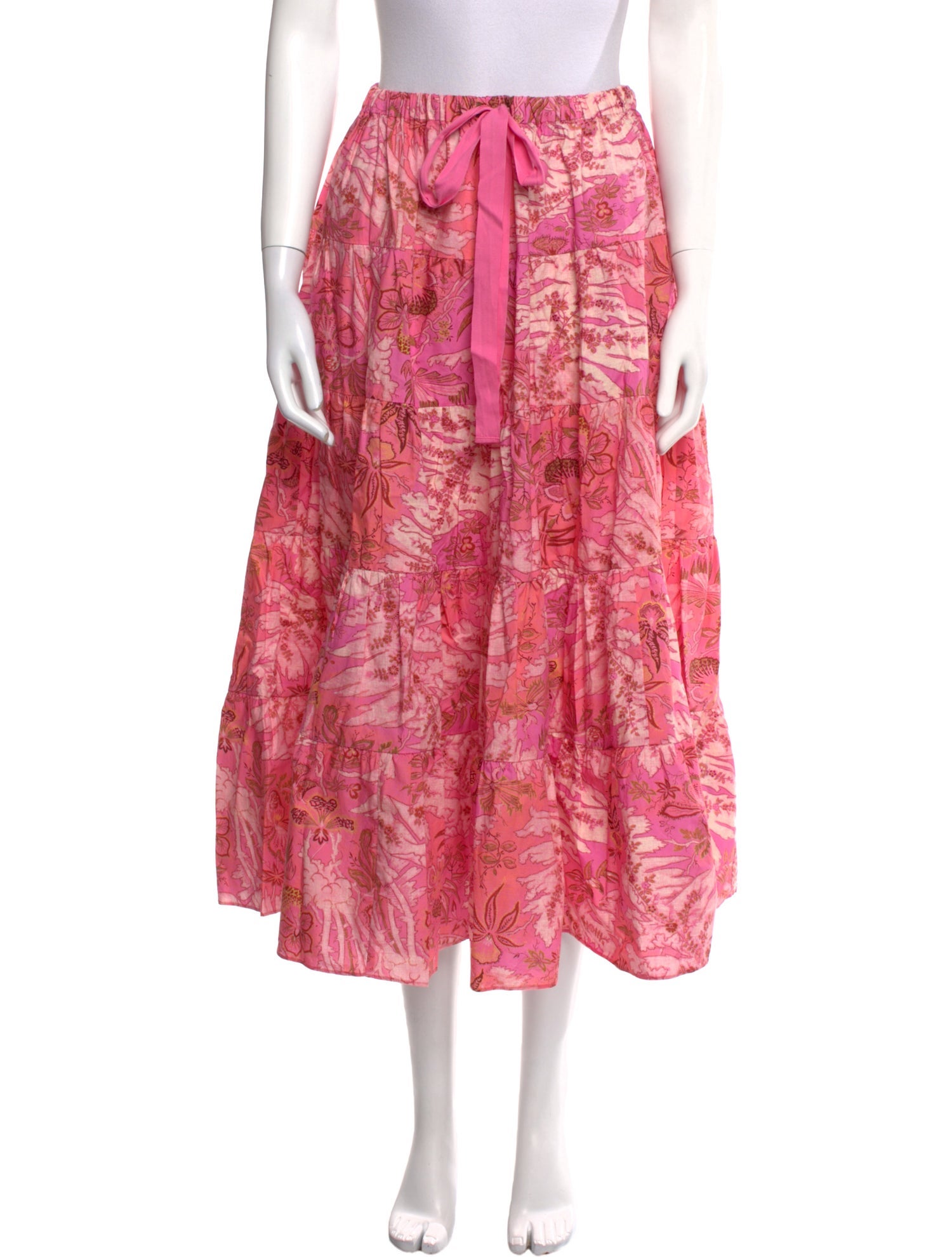 Ulla Johnson Floral Print Midi Length Skirt