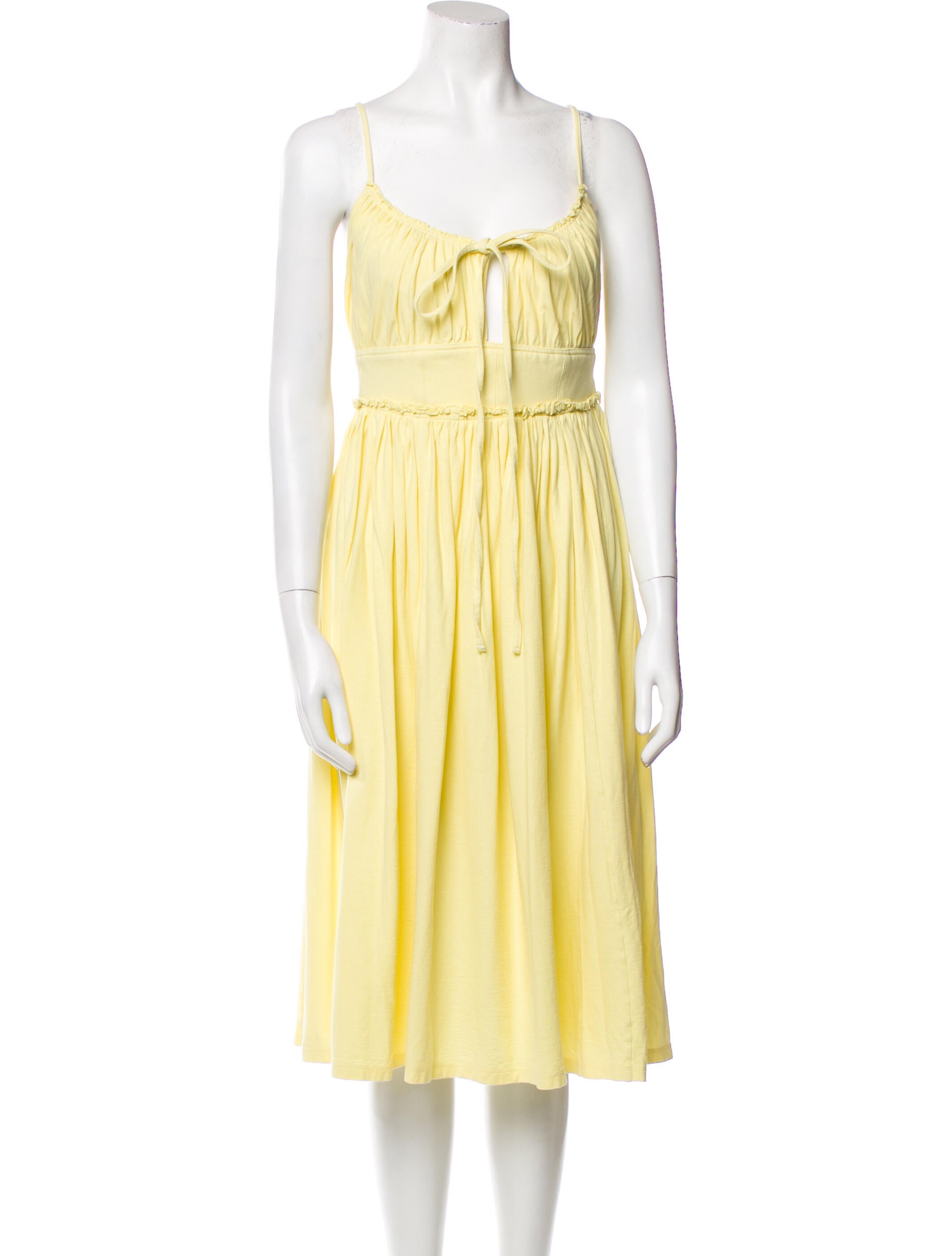 Ulla Johnson Scoop Neck Midi Length Dress