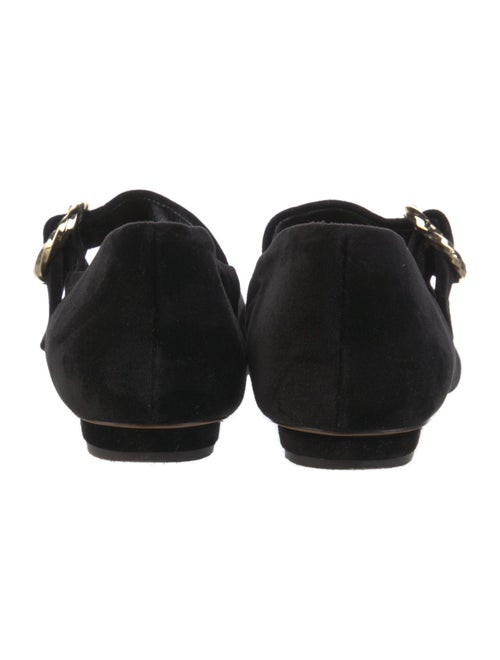 Ulla Johnson Velvet Leather Trim Embellishment Mary Jane Flats