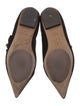 Ulla Johnson Velvet Leather Trim Embellishment Mary Jane Flats