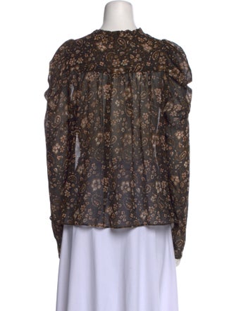 Ulla Johnson Silk Floral Print Blouse