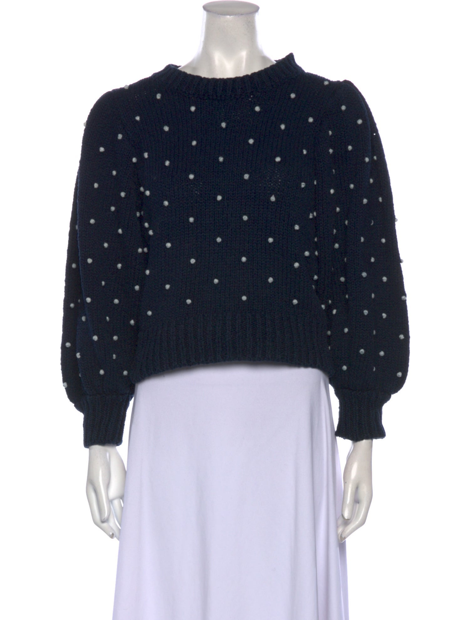 Ulla Johnson Polka Dot Print Crew Neck Sweater