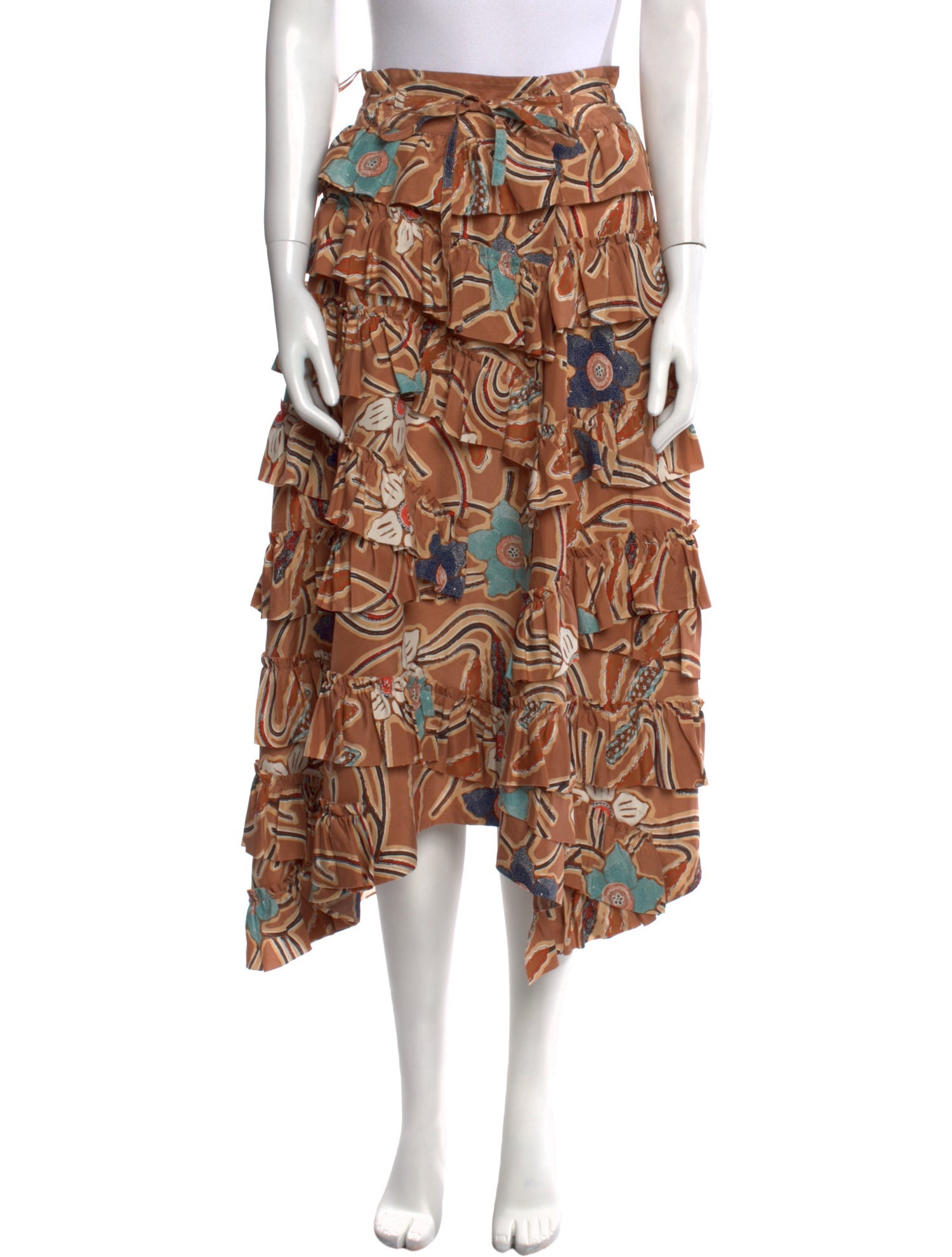 Ulla Johnson Silk Midi Length Skirt