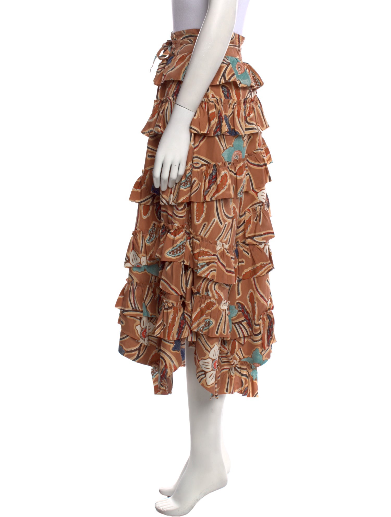 Ulla Johnson Silk Midi Length Skirt