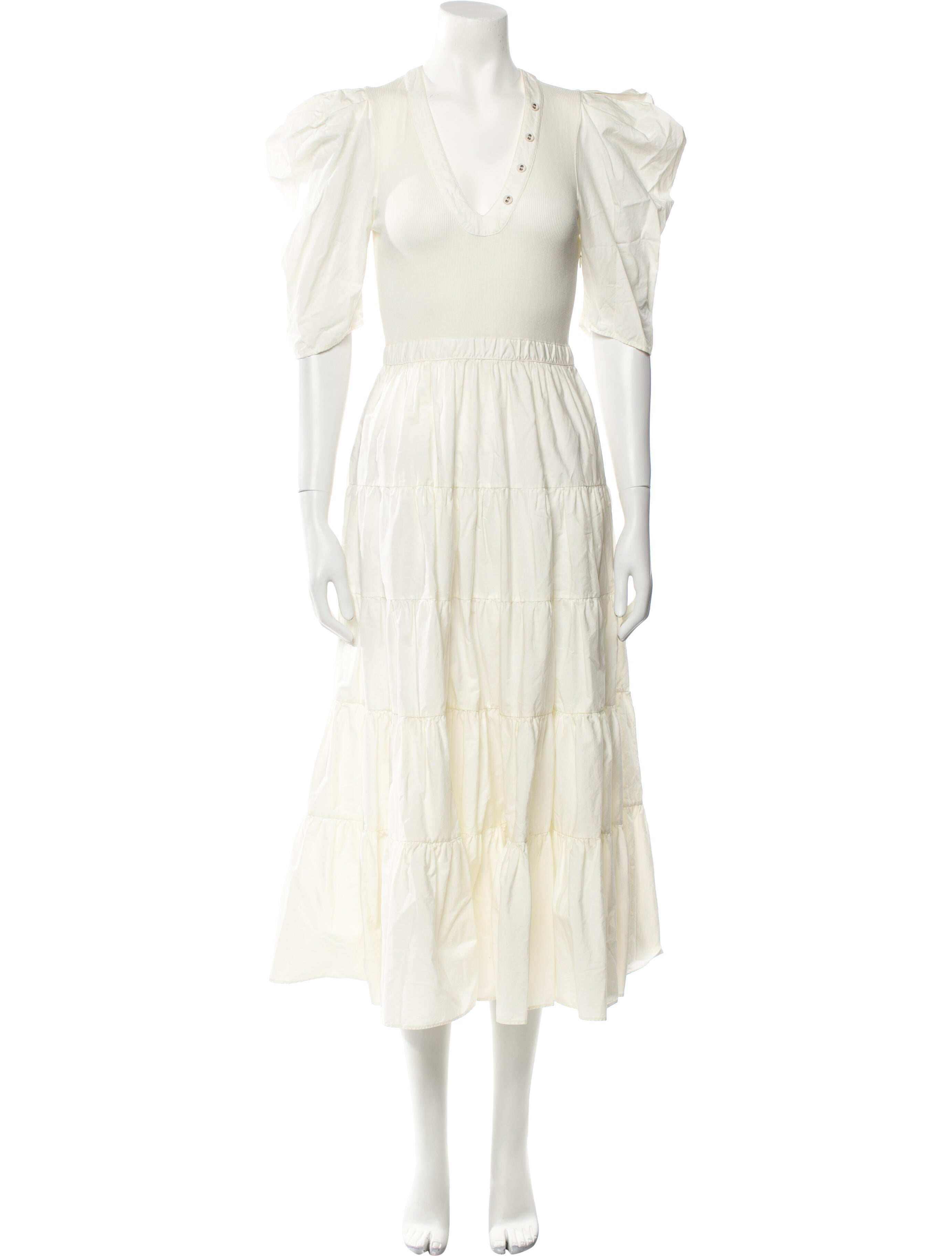 Ulla Johnson V-Neck Long Dress