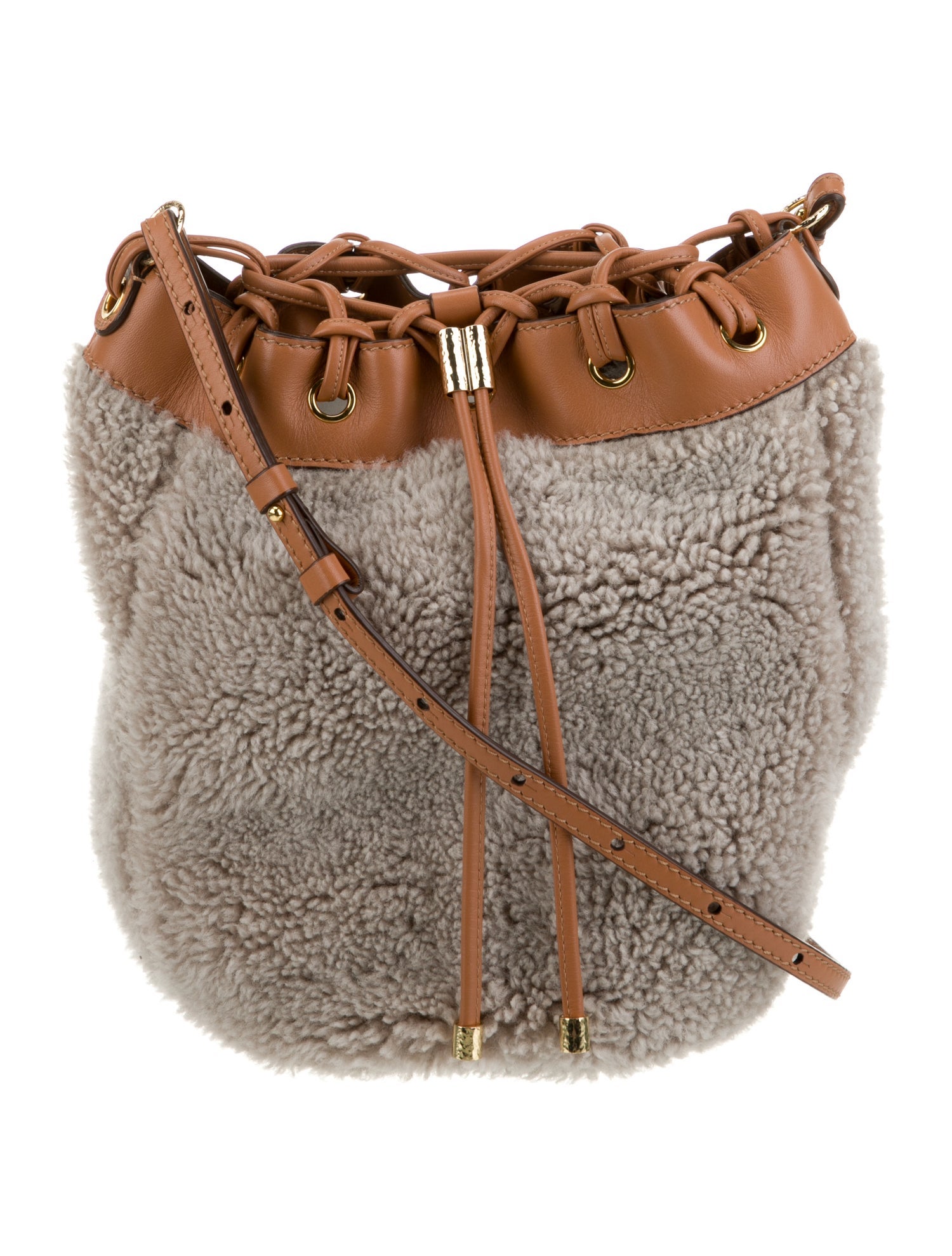 Ulla Johnson Lamb Fur Bucket Bag