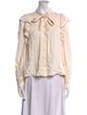 Ulla Johnson Tie Neck Long Sleeve Button-Up Top