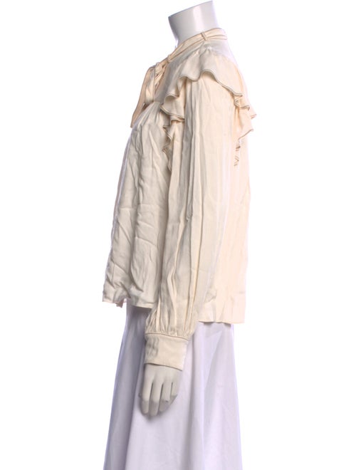 Ulla Johnson Tie Neck Long Sleeve Button-Up Top