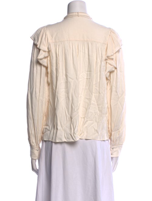 Ulla Johnson Tie Neck Long Sleeve Button-Up Top