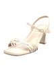 Ulla Johnson Leather Studded Accents T-Strap Sandals