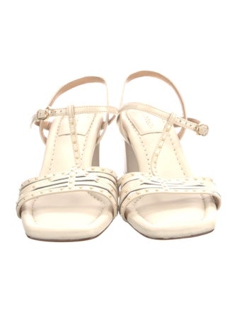 Ulla Johnson Leather Studded Accents T-Strap Sandals