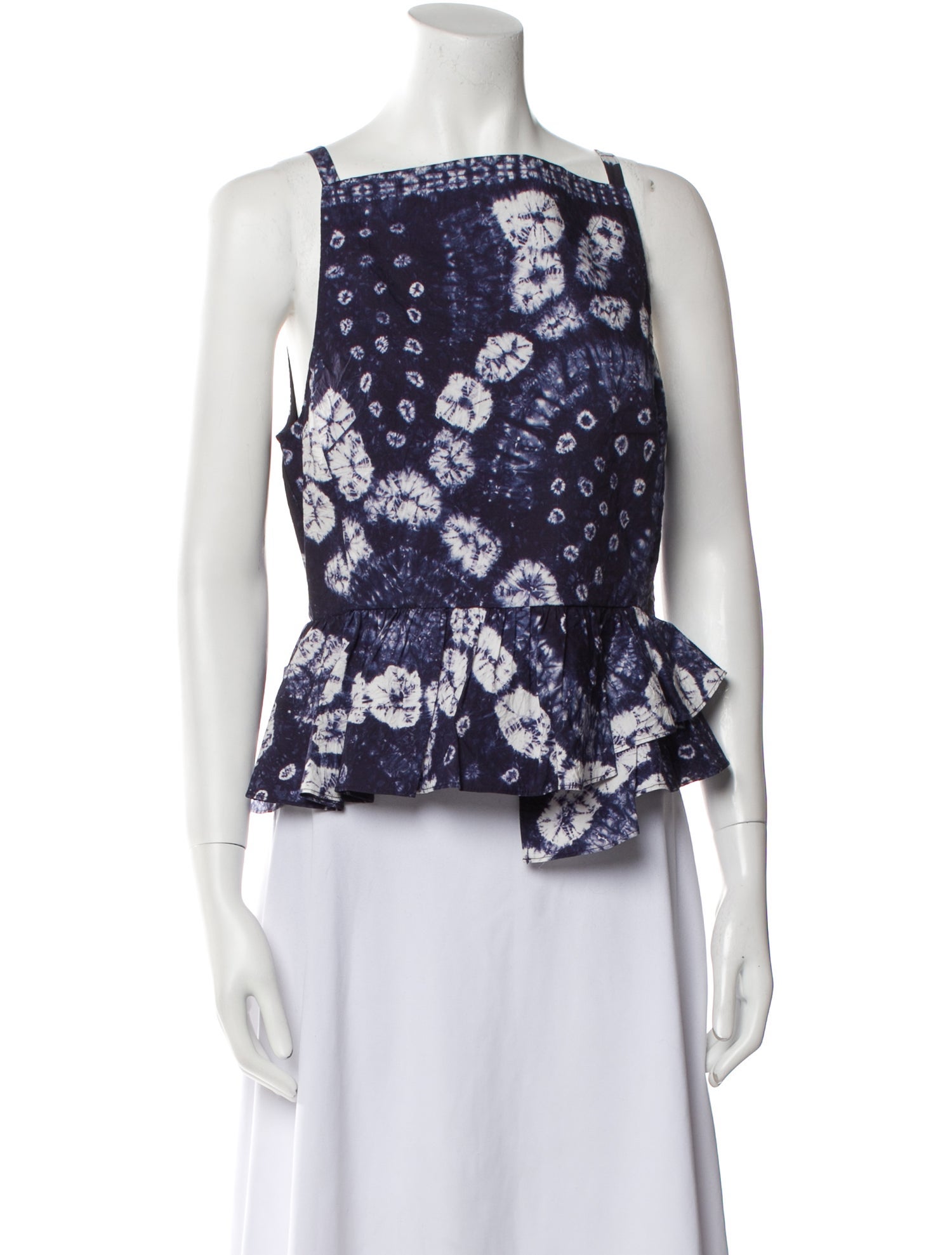 Ulla Johnson Floral Print Square Neckline Crop Top w/ Tags