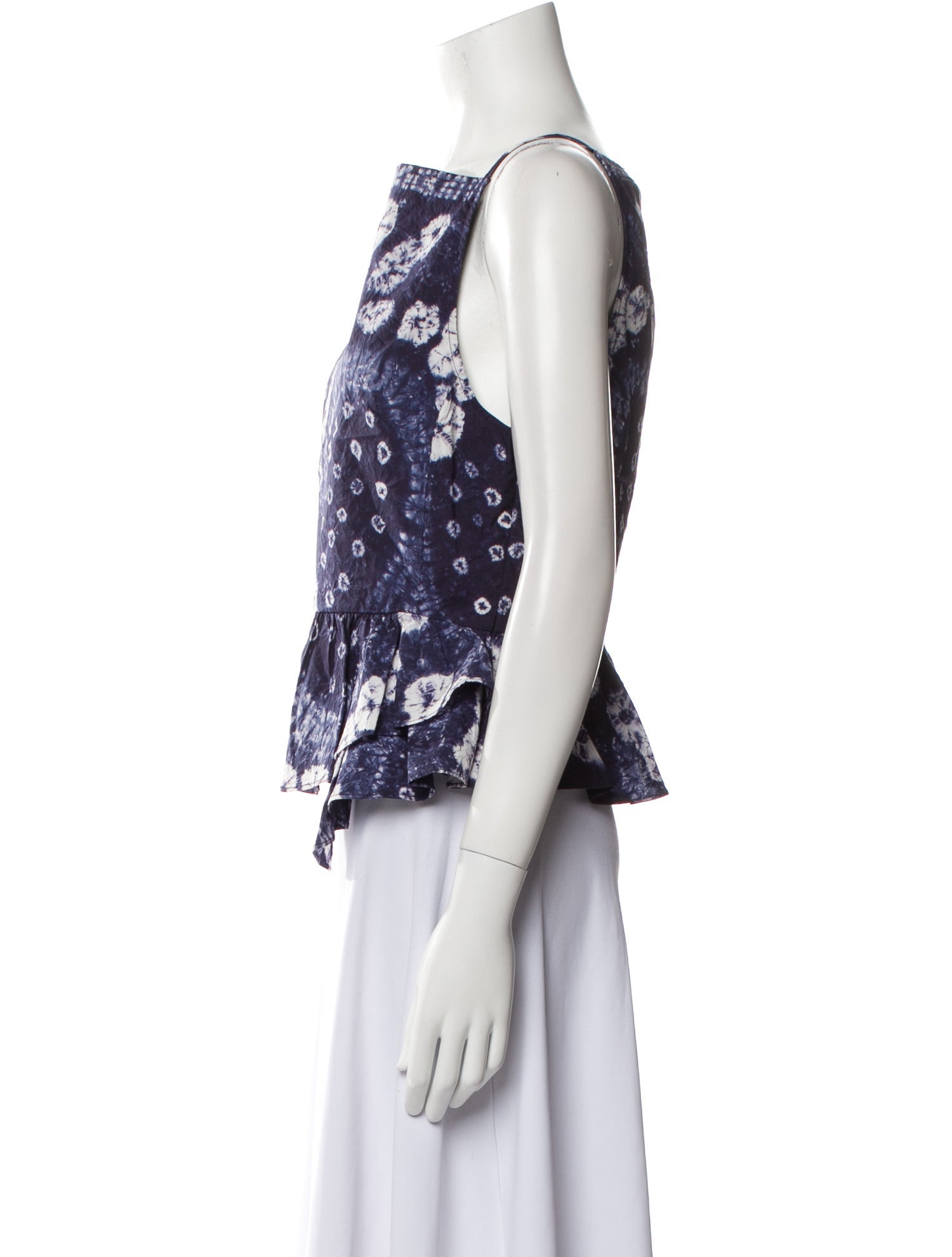 Ulla Johnson Floral Print Square Neckline Crop Top w/ Tags