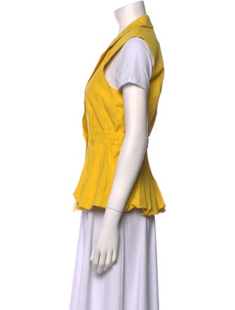 Ulla Johnson V-Neck Short Sleeve Button-Up Top